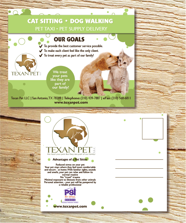 Postcard Design by alex989 for Texan Pet LLC | Design #3687925