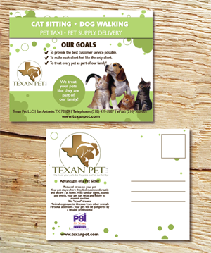 Pet Care Business Post Card | Diseño de Postal por alex989