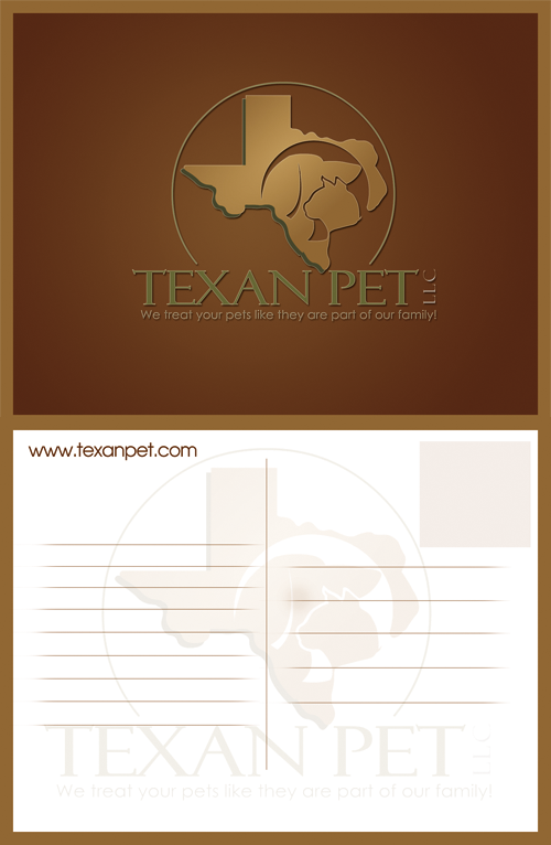 Postcard Design by SamyPhotoshop for Texan Pet LLC | Design #3663662