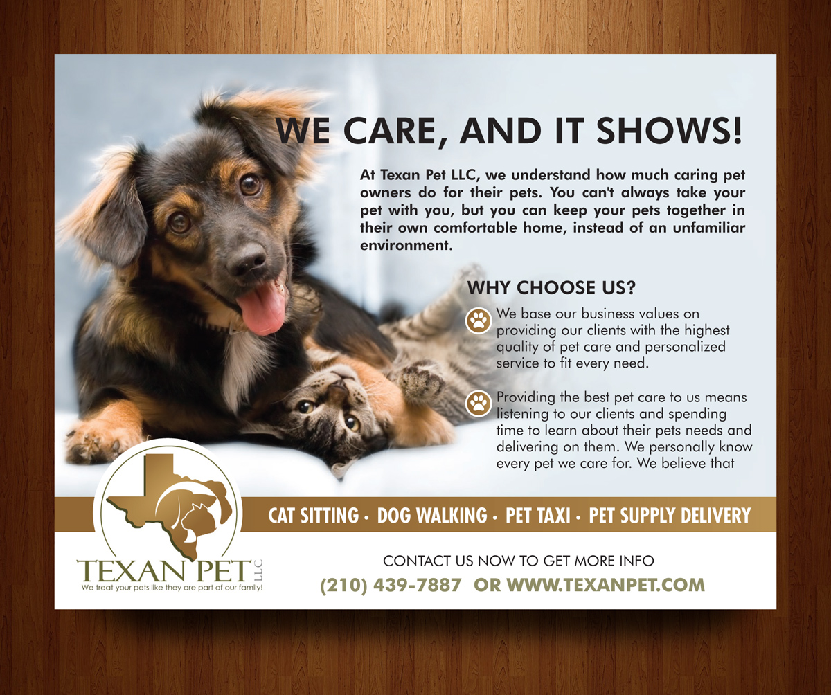 Diseño de Postal por rkailas para Texan Pet LLC | Diseño #3687247