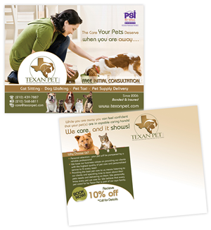 Pet Care Business Post Card | Diseño de Postal por creationz2011
