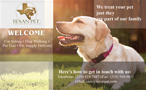 Postcard Design by nafizrahat for Texan Pet LLC | Design: #3640011
