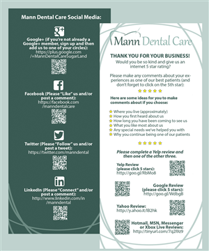 Advertising Card for 5 Star Google Review Request | Karten-Design von galleria.by.leah
