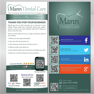 Card Design by adiazudin for Mann Dental Care, P.A. | Design: #3644223