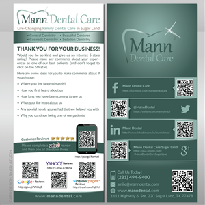 Card Design by adiazudin for Mann Dental Care, P.A. | Design: #3646220