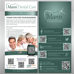 Card Design by adiazudin for Mann Dental Care, P.A. | Design: #3646649