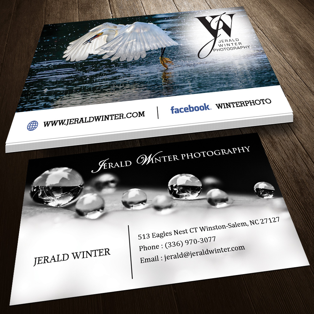 Business Card Design by Sandaruwan for Jerald Winter Photography LLC | Design #3642614