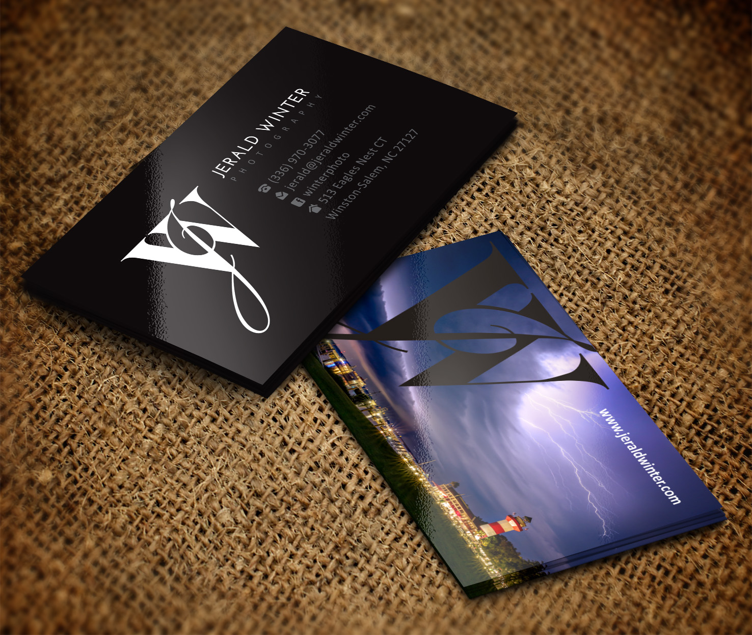 Visitenkarten-Design von pecas für Jerald Winter Photography LLC | Design #3669236