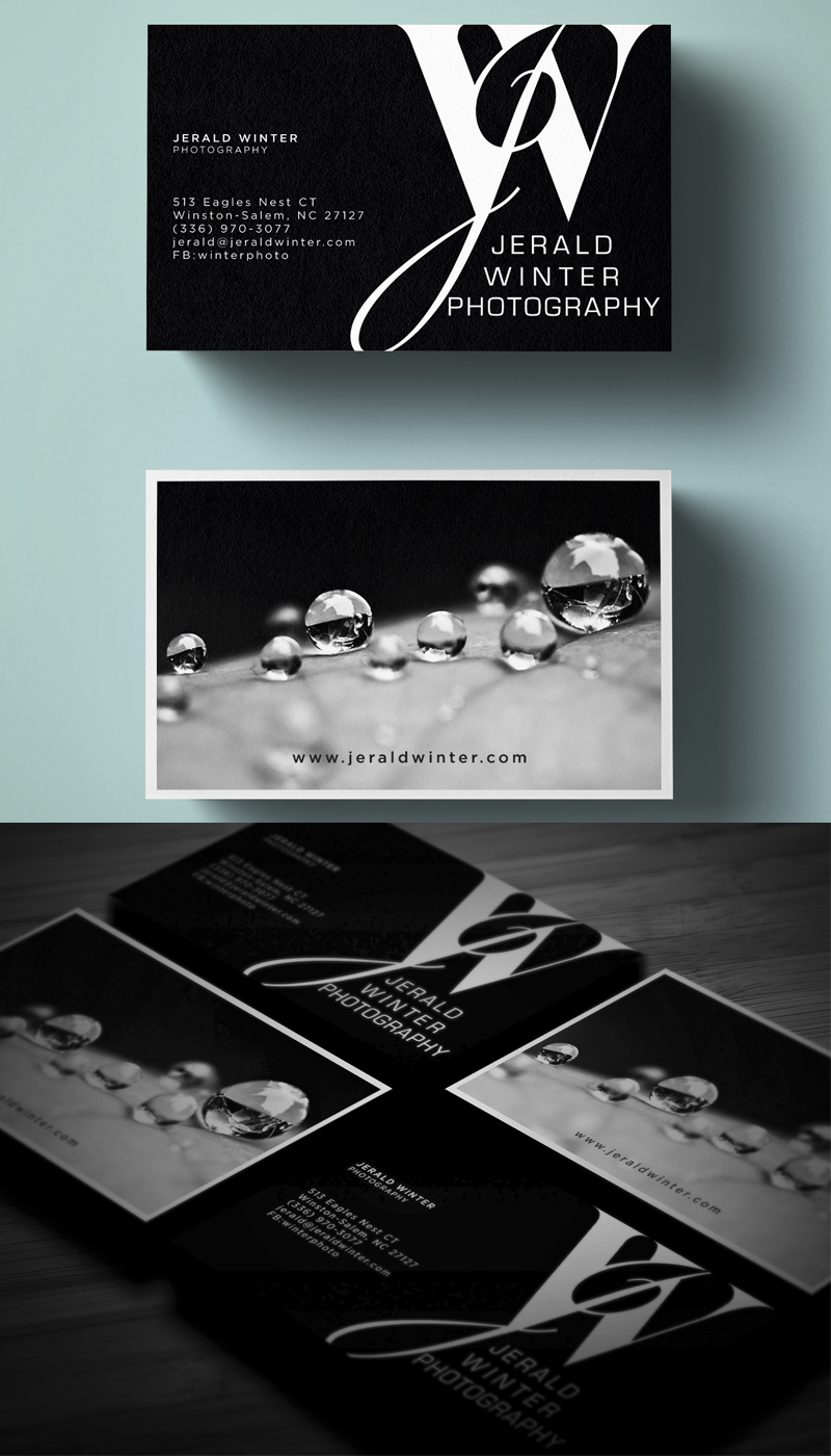 Business Card Design by Cherry Pop Design for Jerald Winter Photography LLC | Design #3639295