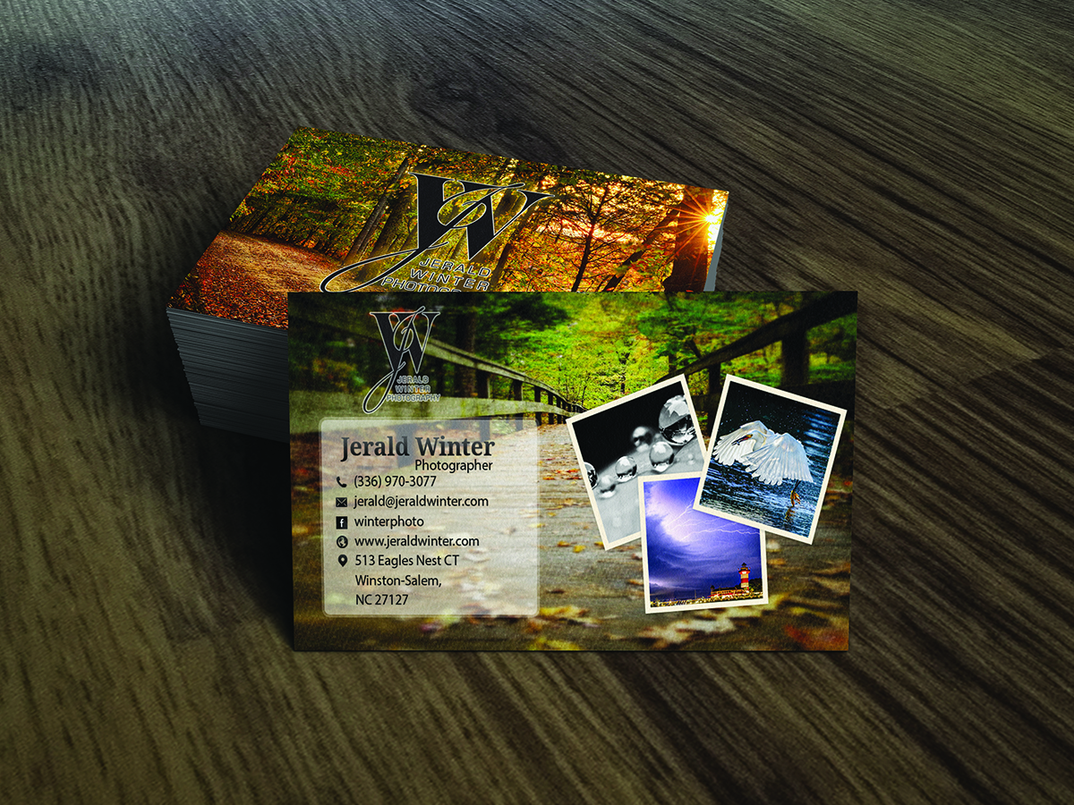 Diseño de Tarjeta de Presentación por banukan para Jerald Winter Photography LLC | Diseño #3653644