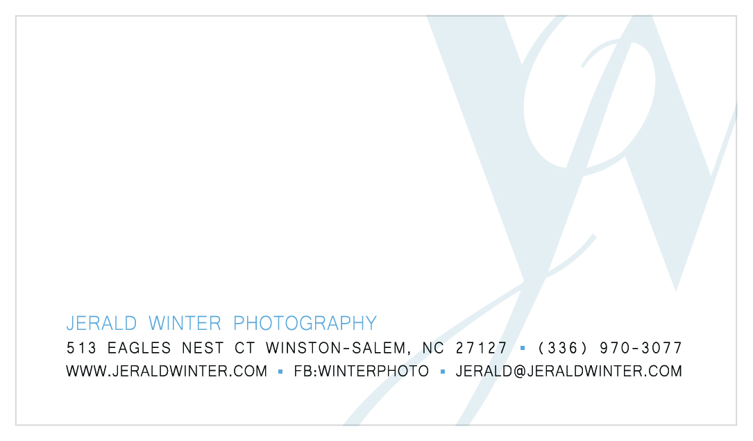 Design de Carte de Visite par Uzi pour Jerald Winter Photography LLC | Design #3646463