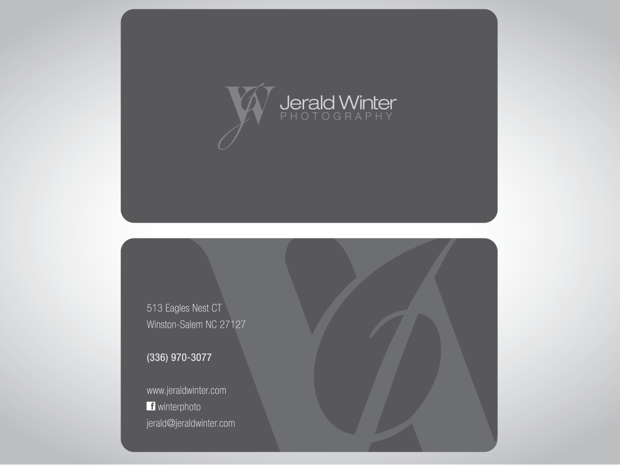 Design de Carte de Visite par bluejet pour Jerald Winter Photography LLC | Design #3680028