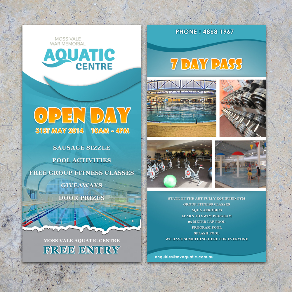 Design de Flyer par Eggo May P pour moss vale aquatic centre | Design #3708200
