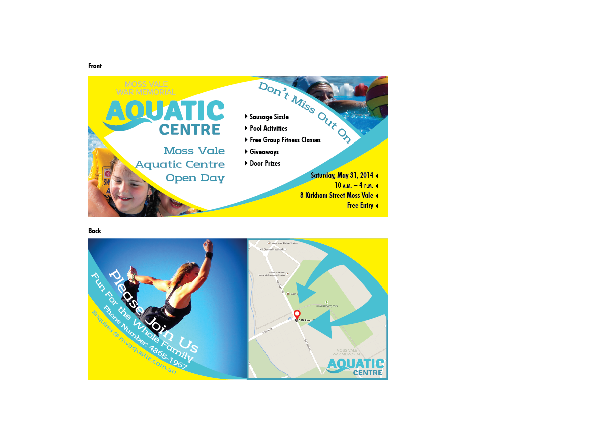 Flyer-Design von MartinHolloway62 für moss vale aquatic centre | Design #3675473