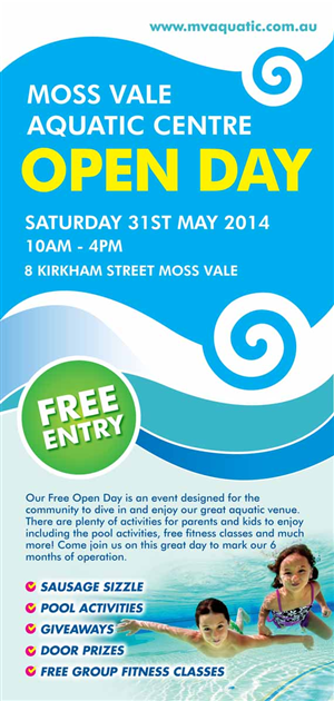 Diseño de Flyer por rkailas para moss vale aquatic centre | Diseño: #3694079