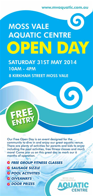 Diseño de Flyer por rkailas para moss vale aquatic centre | Diseño: #3694086