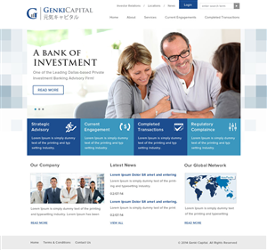 Website for Genki Capital - investment banking firm | Web-Design von OM