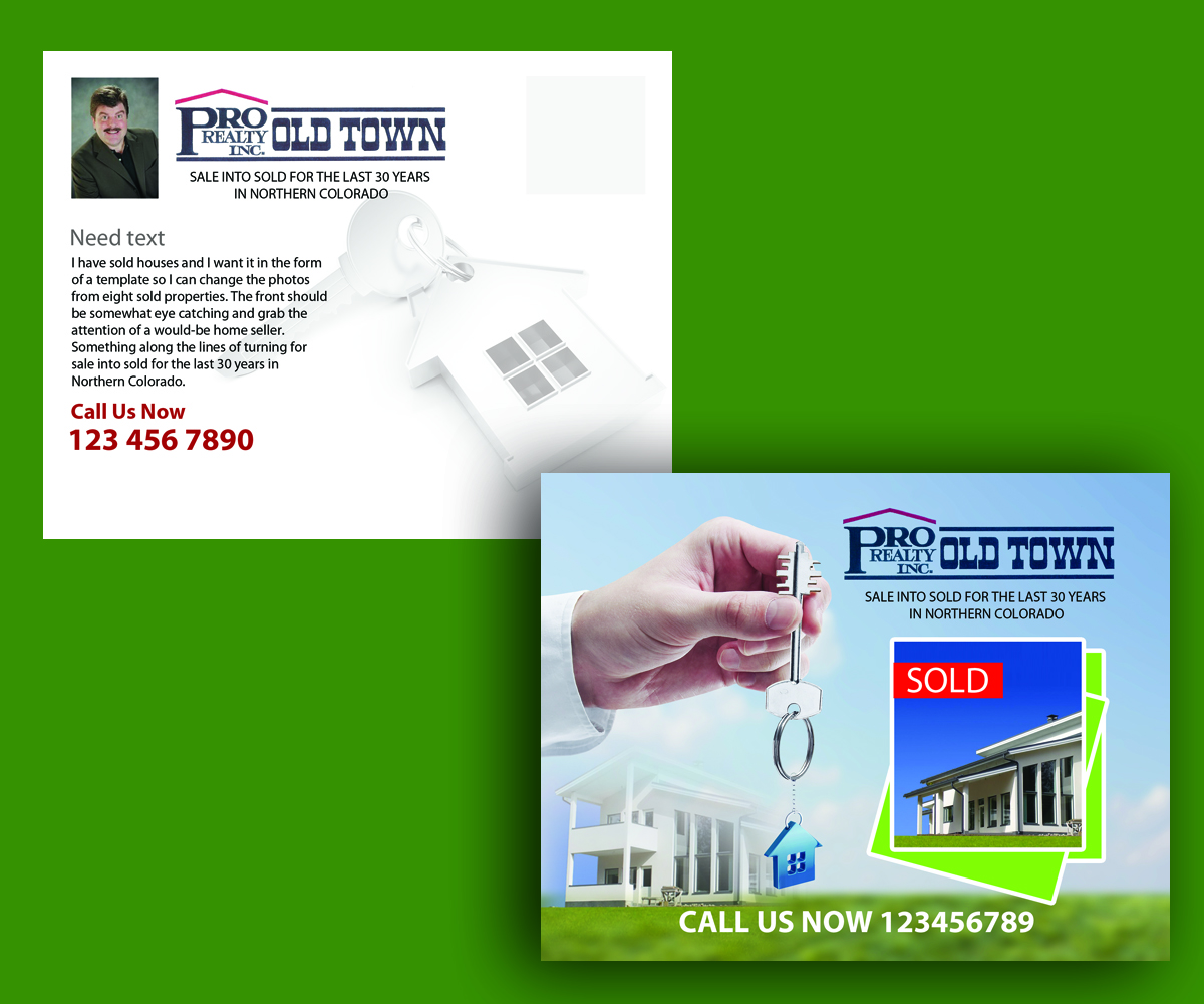Postcard Design by uk for Pro Realty Old Town | Design #3742475