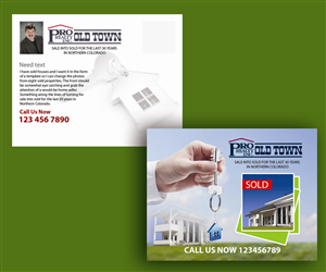 Postcard Design by uk for Pro Realty Old Town | Design #3742475