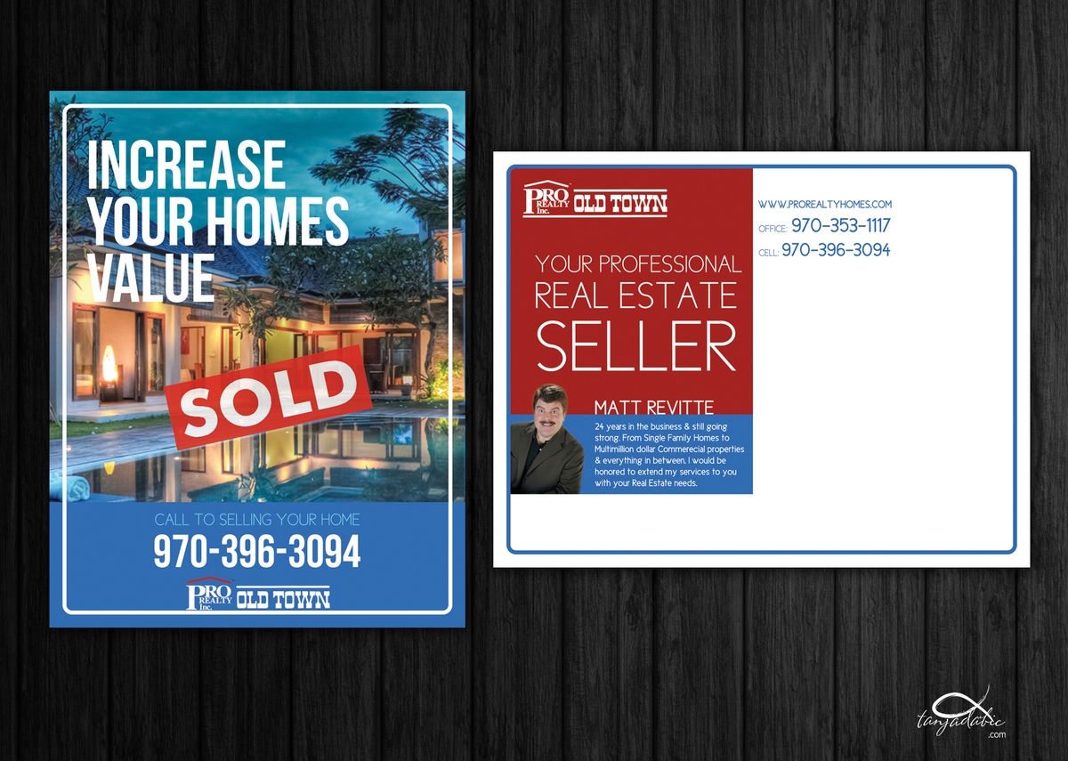 Postcard Design by tale026 for Pro Realty Old Town | Design #3743276