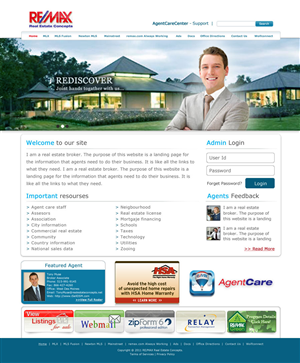 Web Design by UniqueDesignz for RE/MAX Real Estate Concepts | Design: #912454