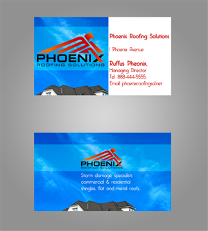 Diseño de Tarjeta de Presentación por markgraphics.ja para Phoenix Roofing Solutions | Diseño #3667589