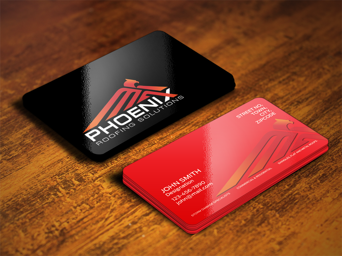 Business Card Design by Sajin for Phoenix Roofing Solutions | Design #3664350