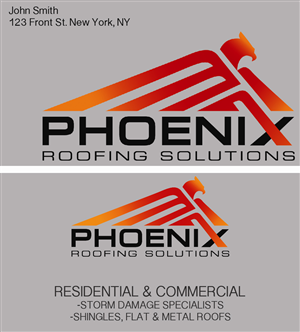 Diseño de Tarjeta de Presentación por AdamDeanDesigns para Phoenix Roofing Solutions | Diseño #3644668