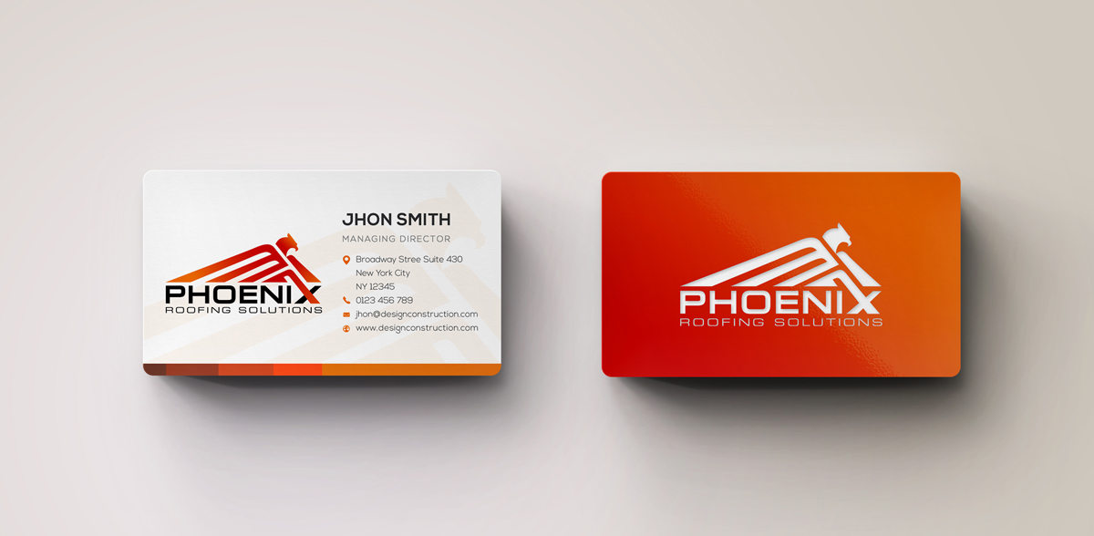 Visitenkarten-Design von stoodio.id für Phoenix Roofing Solutions | Design #3645194