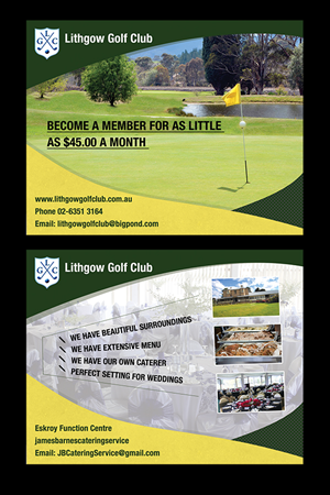 Postcard Design by Bright Star for Lithgow Golf Club | Design: #3659045