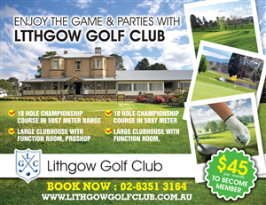 Postcard Design by rkailas for Lithgow Golf Club | Design #3672000