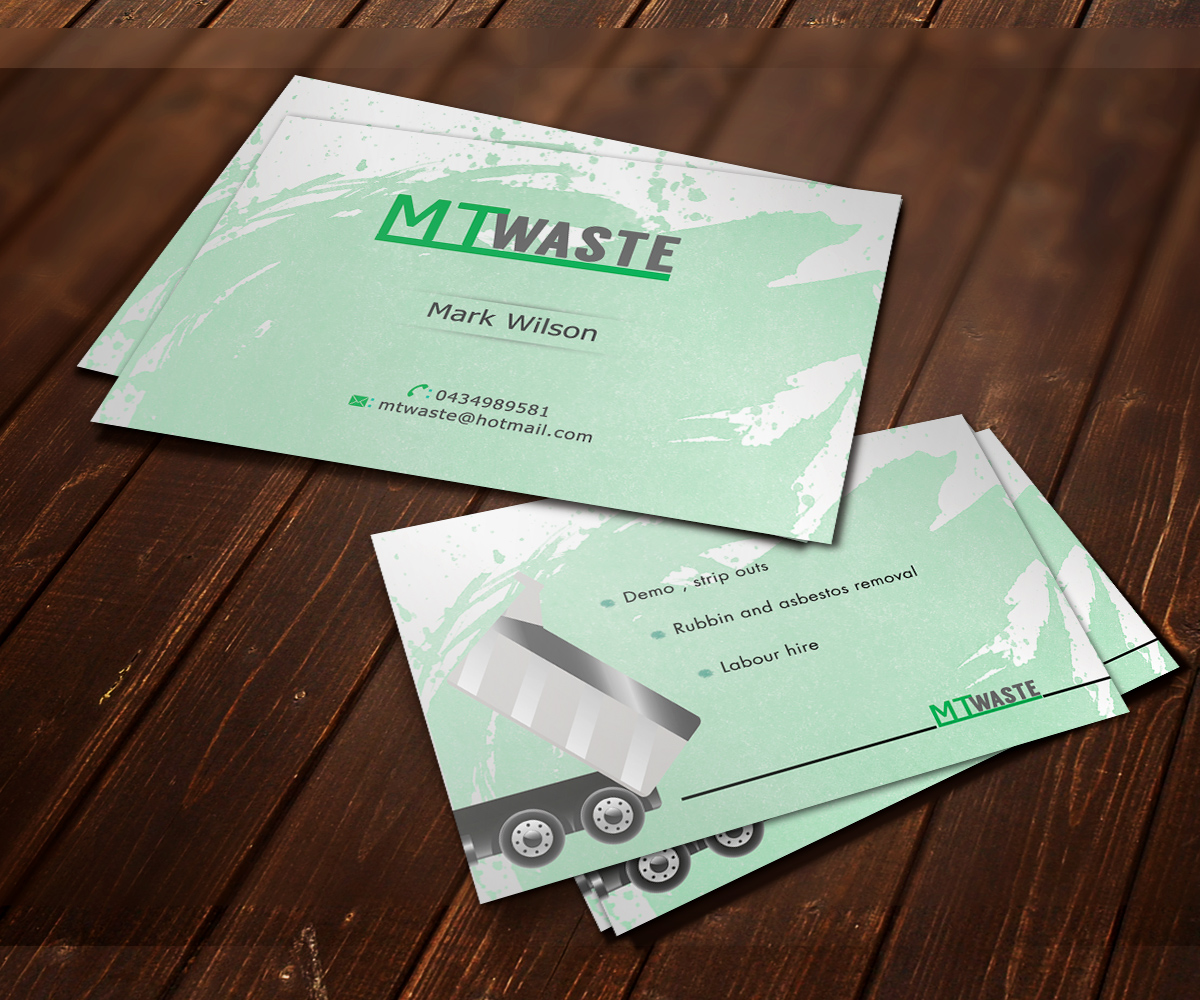 Business Card Design by Turkii for mt waste | Design #3660924