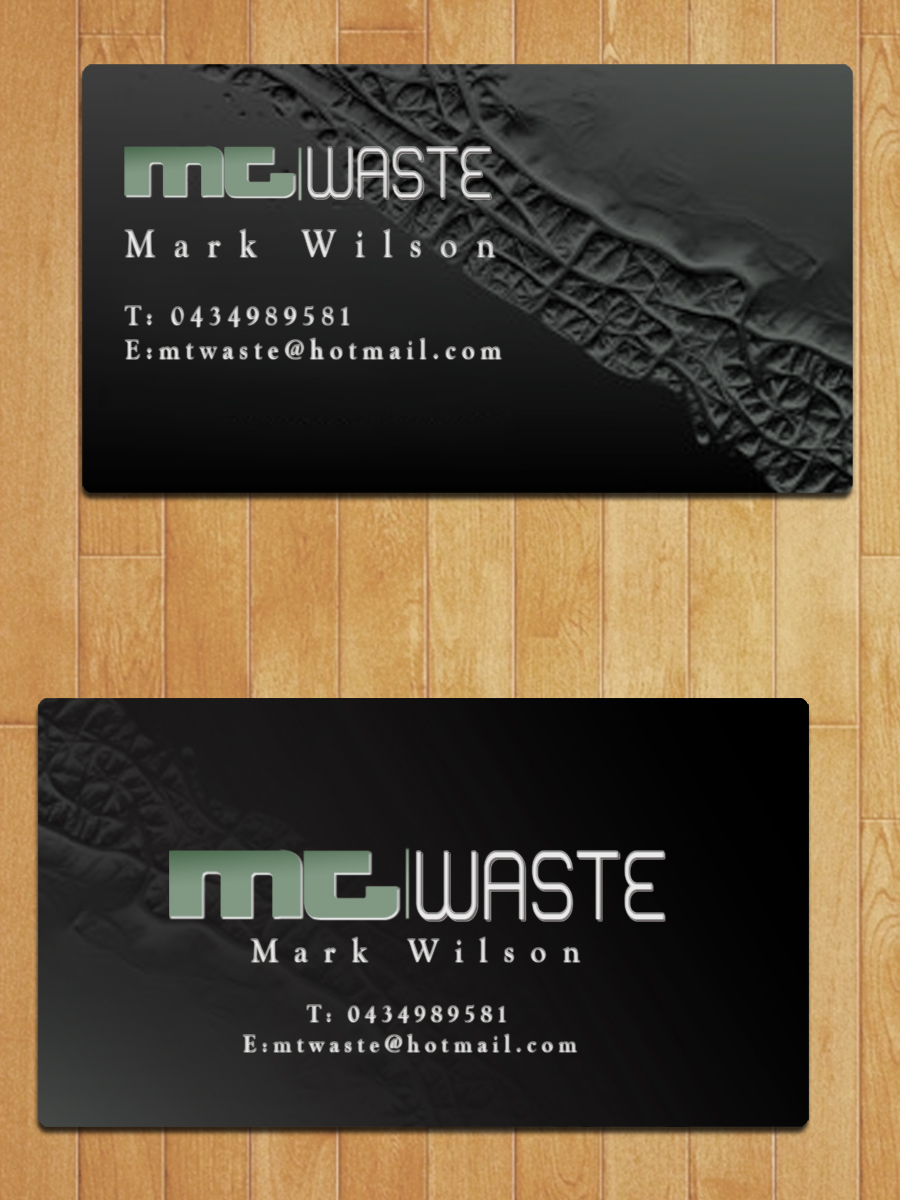Business Card Design by AasmaaAdvertiser for mt waste | Design #3658440