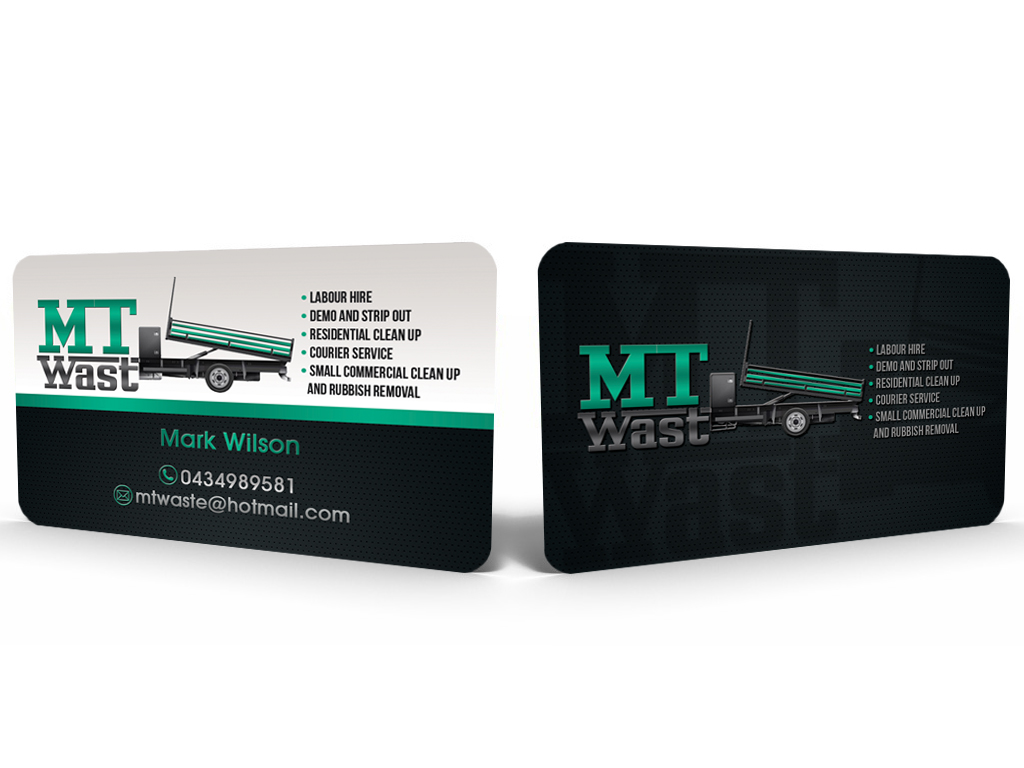 Business Card Design by Hardcore Design for mt waste | Design #3663818