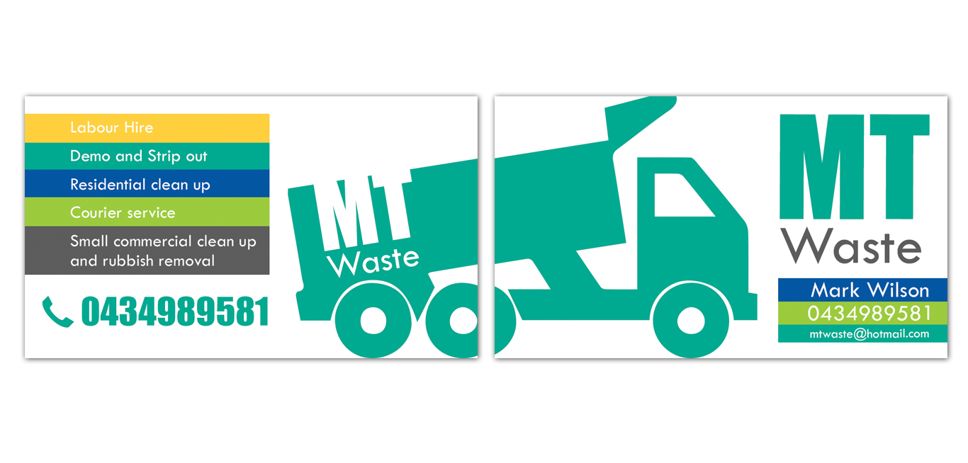 Business Card Design by tale026 for mt waste | Design #3660298