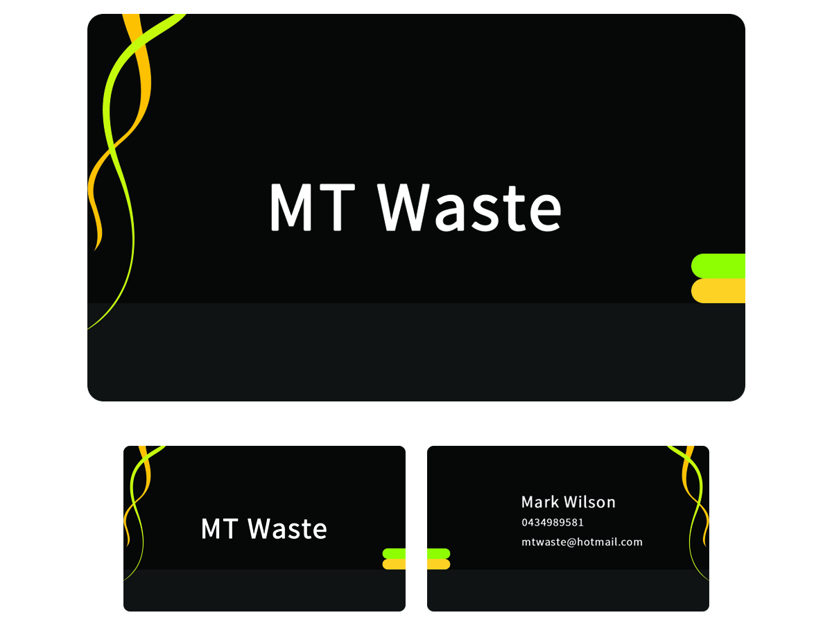 Business Card Design by red devil for mt waste | Design #3665785