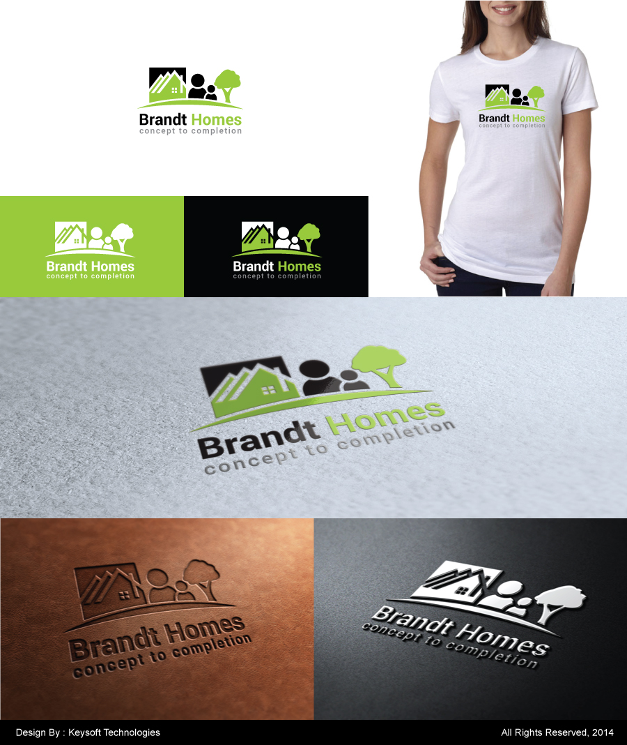 Logo Design by Keysoft for Brandt Homes P/L | Design #3680740