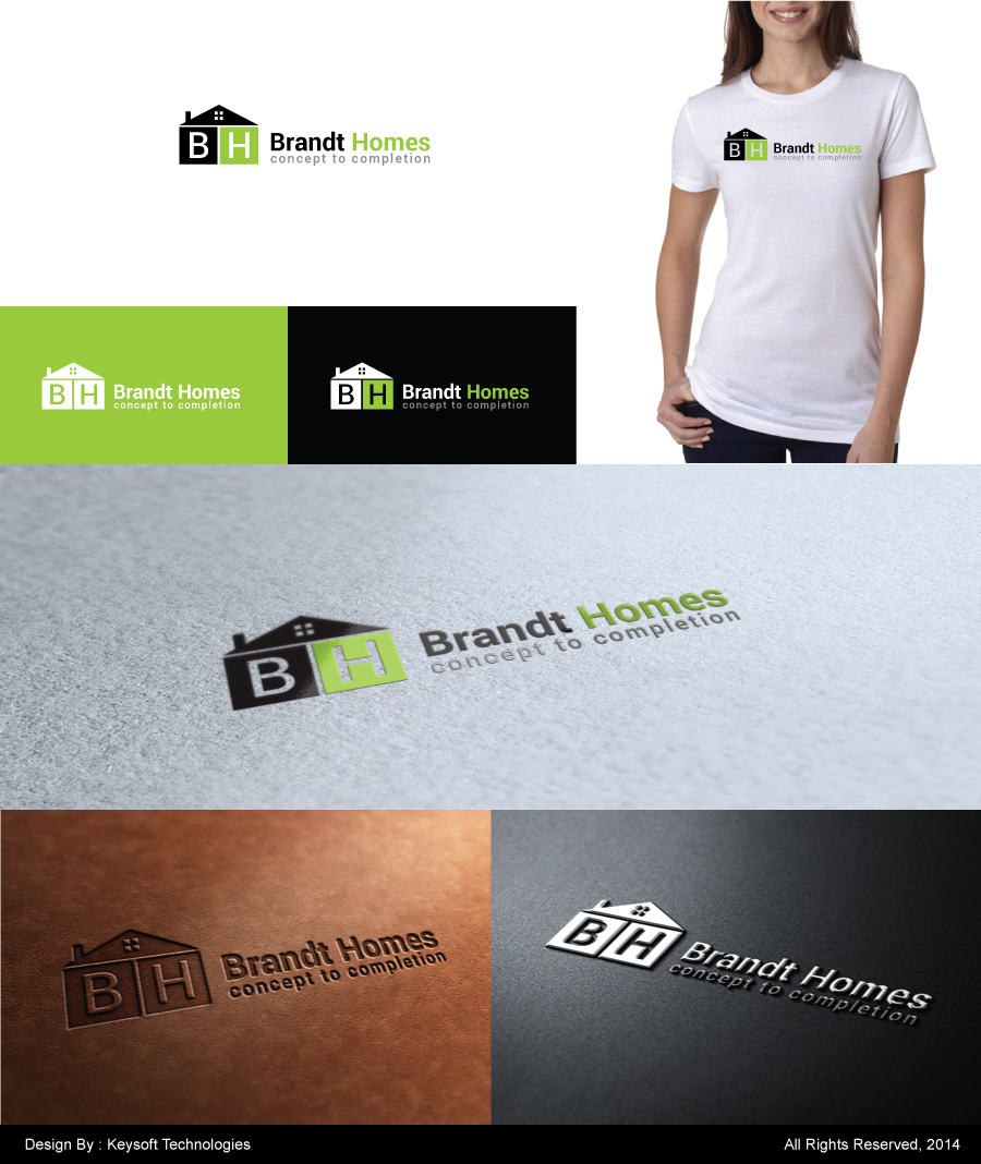 Logo Design by Keysoft for Brandt Homes P/L | Design #3681029