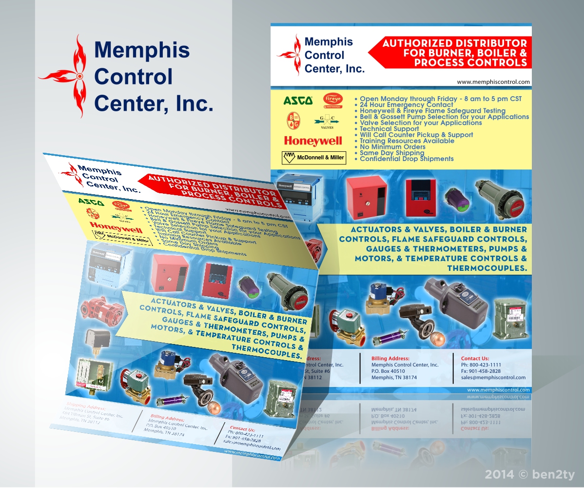 Brochure Design by cleverlogo for Memphis Control Center, Inc. | Design #3680215
