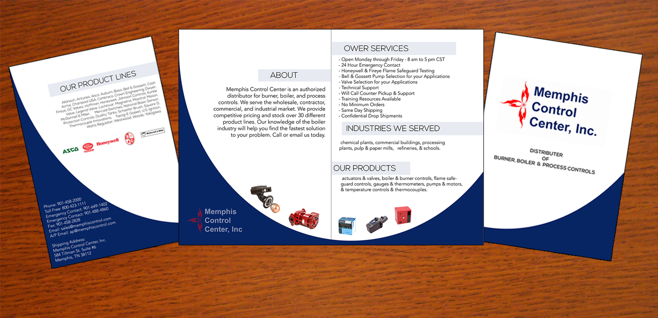 Brochure Design by hmecdesign for Memphis Control Center, Inc. | Design #3675544