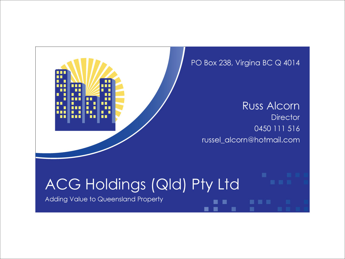 Design de Carte de Visite par isuruw pour ACG Holdings (Qld) Pty Ltd | Design #3710536
