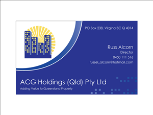 Business Card Design by isuruw for ACG Holdings (Qld) Pty Ltd | Design: #3710536