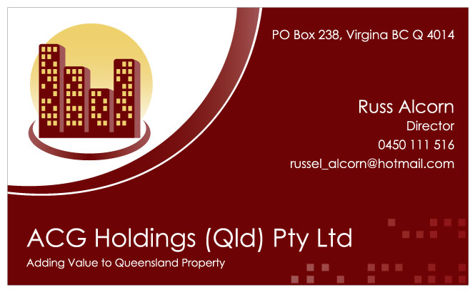 Business Card Design by isuruw for ACG Holdings (Qld) Pty Ltd | Design #3714253
