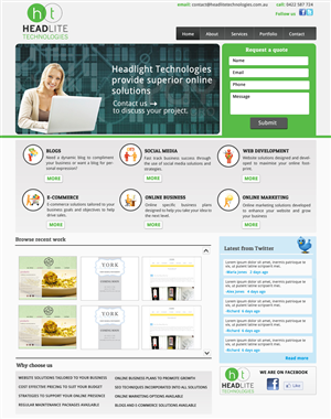 Web Design by Hetal  for Headlite Technologies | Design #927165