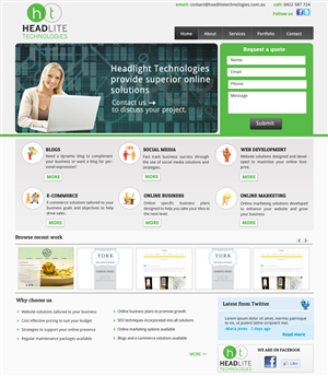 Web Design by Hetal  for Headlite Technologies | Design: #932347