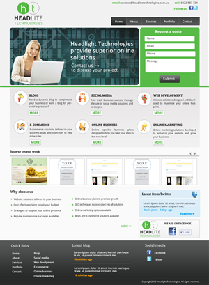 Web Design by Hetal  for Headlite Technologies | Design: #933997
