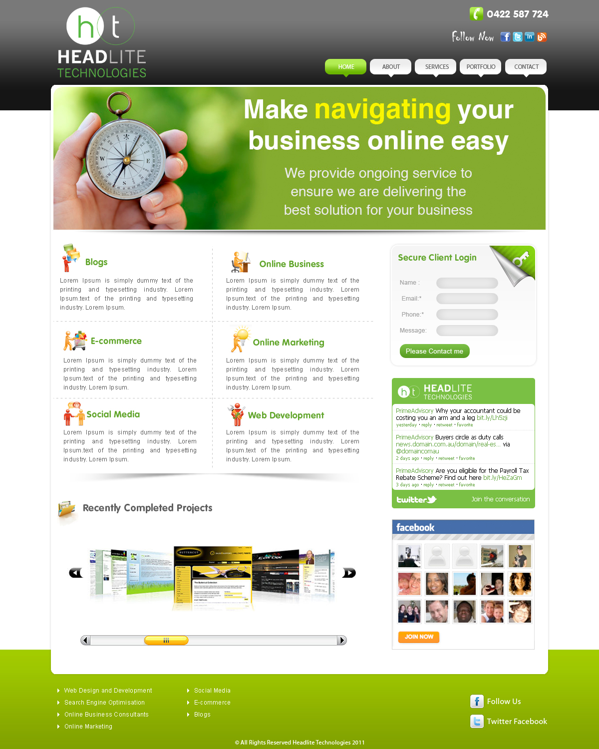 Web Design by webxvision for Headlite Technologies | Design #931923
