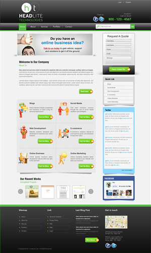 Web Design by AriefK for Headlite Technologies | Design: #931630