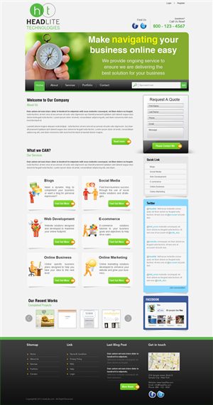 Web Design by AriefK for Headlite Technologies | Design: #931632