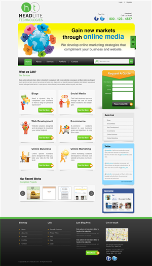 Web Design by AriefK for Headlite Technologies | Design: #931635